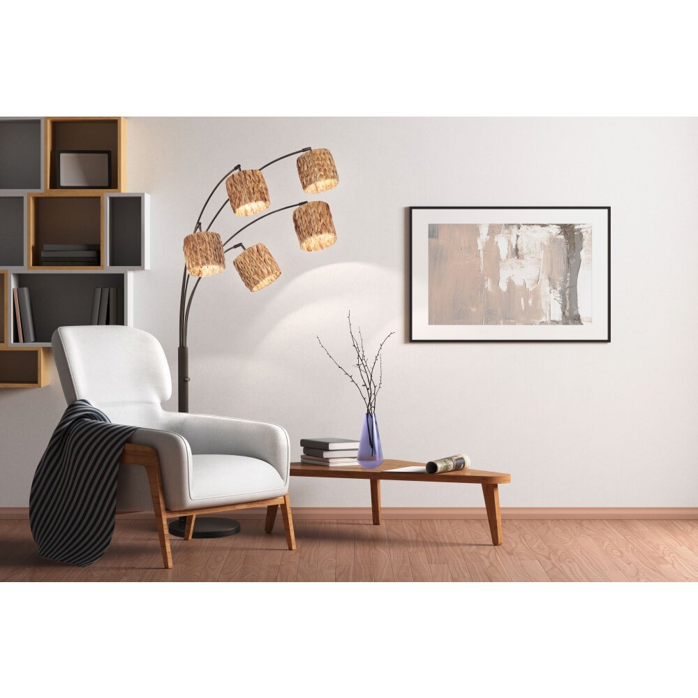 Fischer & Honsel Hyazinthe Staande lamp Zwart, 5-lichts main product photo