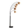 Fischer & Honsel Hyazinthe Staande lamp Zwart, 5-lichts