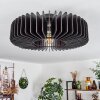 Konbongou Plafondlamp Zwart, 1-licht