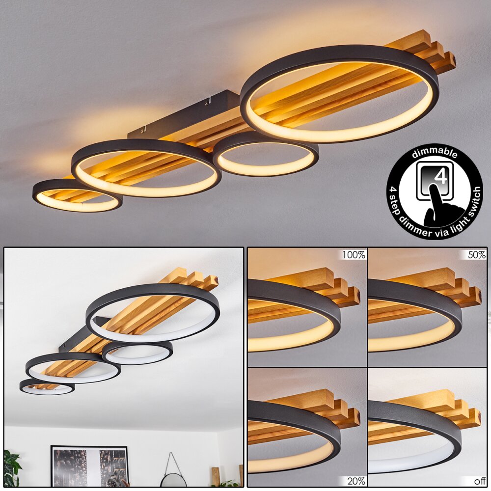 Rodekro Plafondlamp LED Zwart, 1-licht main product photo
