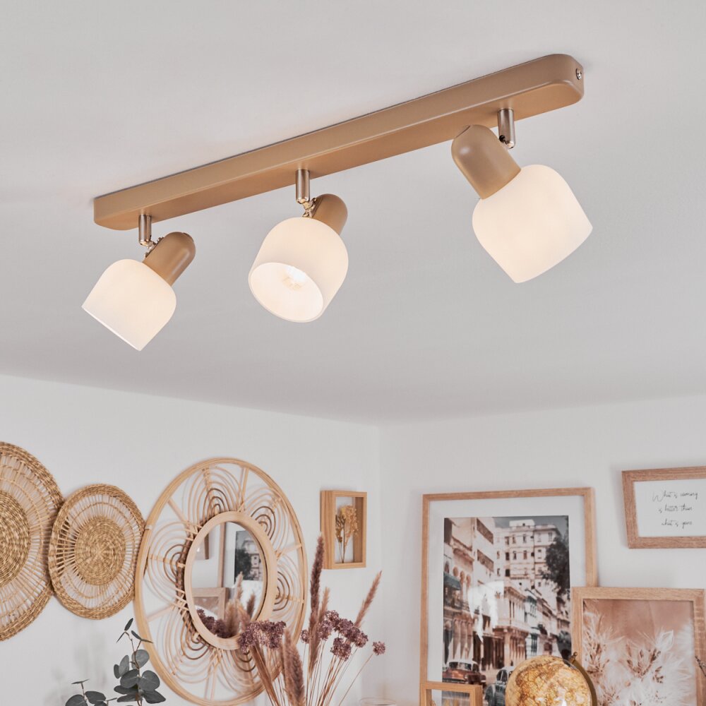 Sivol Plafondlamp Nikkel mat, Zandkleurig, 3-lichts