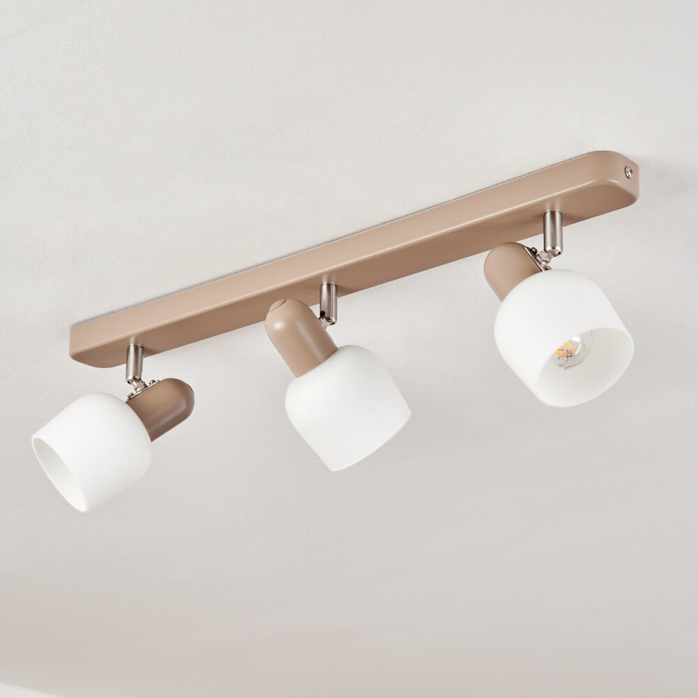 Sivol Plafondlamp Nikkel mat, Zandkleurig, 3-lichts