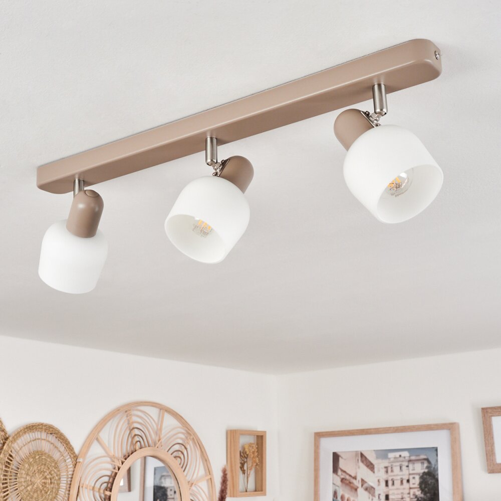 Sivol Plafondlamp Nikkel mat, Zandkleurig, 3-lichts