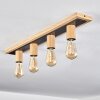 Represita Plafondlamp Natuurlijke kleuren, Zwart, 4-lichts