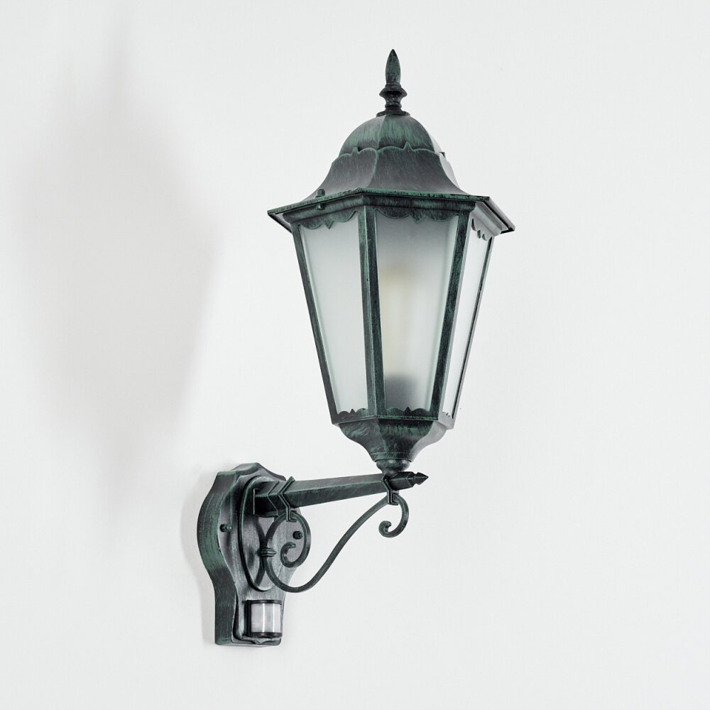 Hongkong Buiten muurverlichting Groen, Zwart, 1-licht, Bewegingsmelder