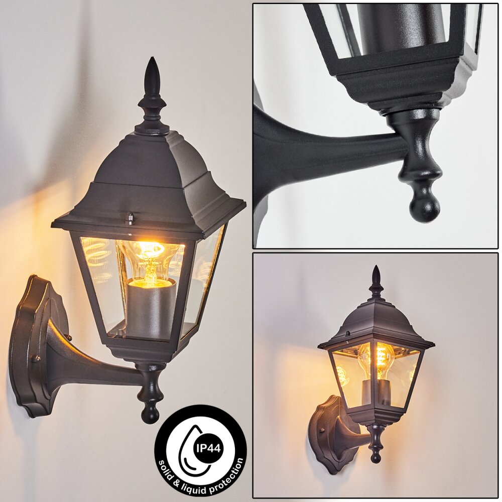 Naofe Buiten muurverlichting Zwart, 1-licht main product photo