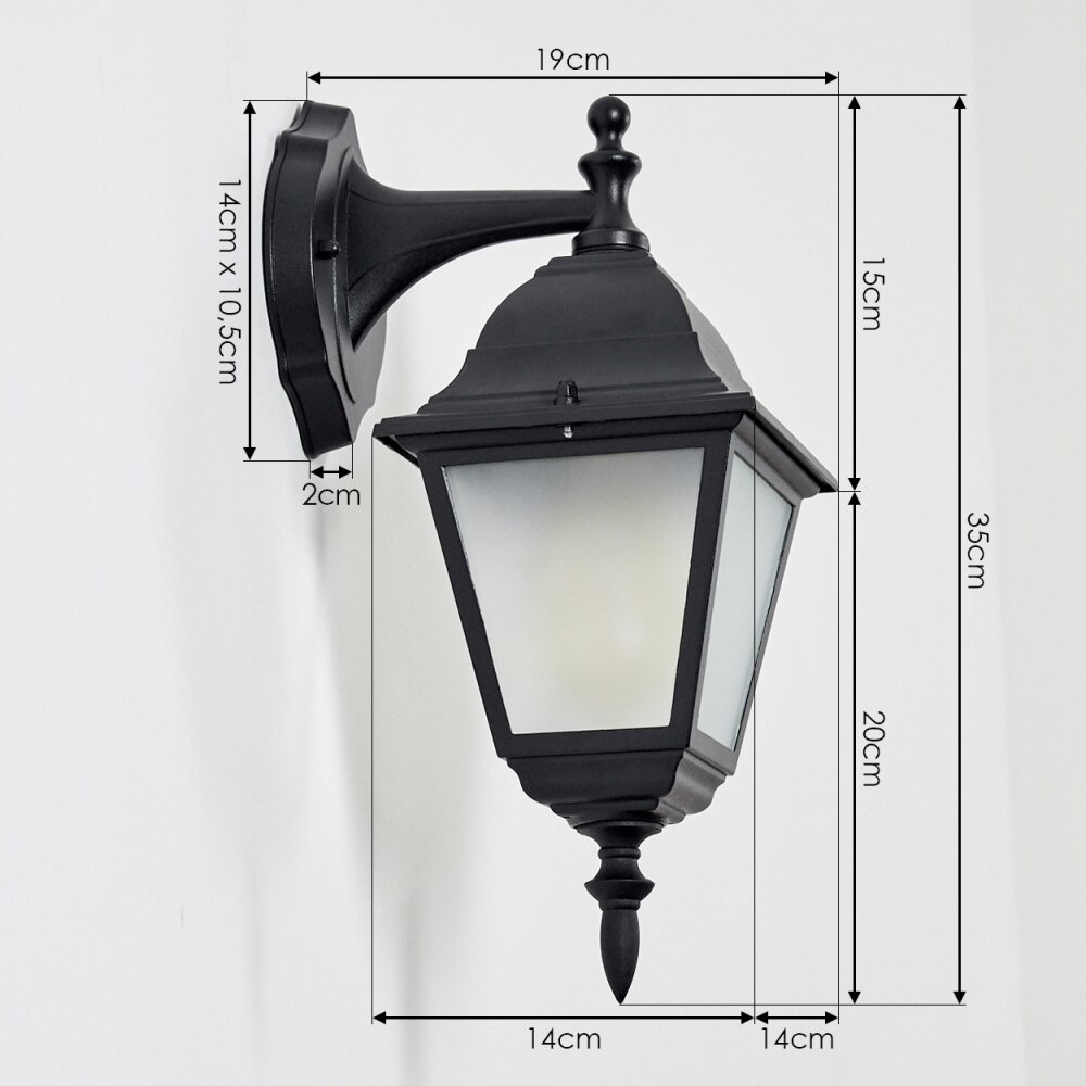 Naofe Buiten muurverlichting Zwart, 1-licht