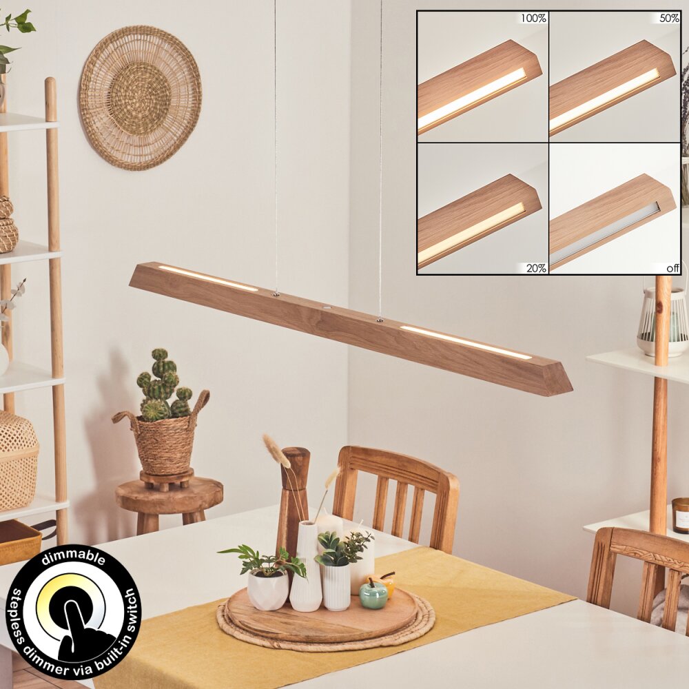 Llevallol Hanglamp LED Natuurlijke kleuren, Nikkel mat, 3-lichts main product photo