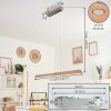 Llevallol Hanglamp LED Natuurlijke kleuren, Nikkel mat, 3-lichts