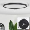 Hooper Plafondpaneel LED Zwart, 1-licht
