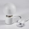 Flawil Tafellamp Nikkel mat, Wit, 1-licht