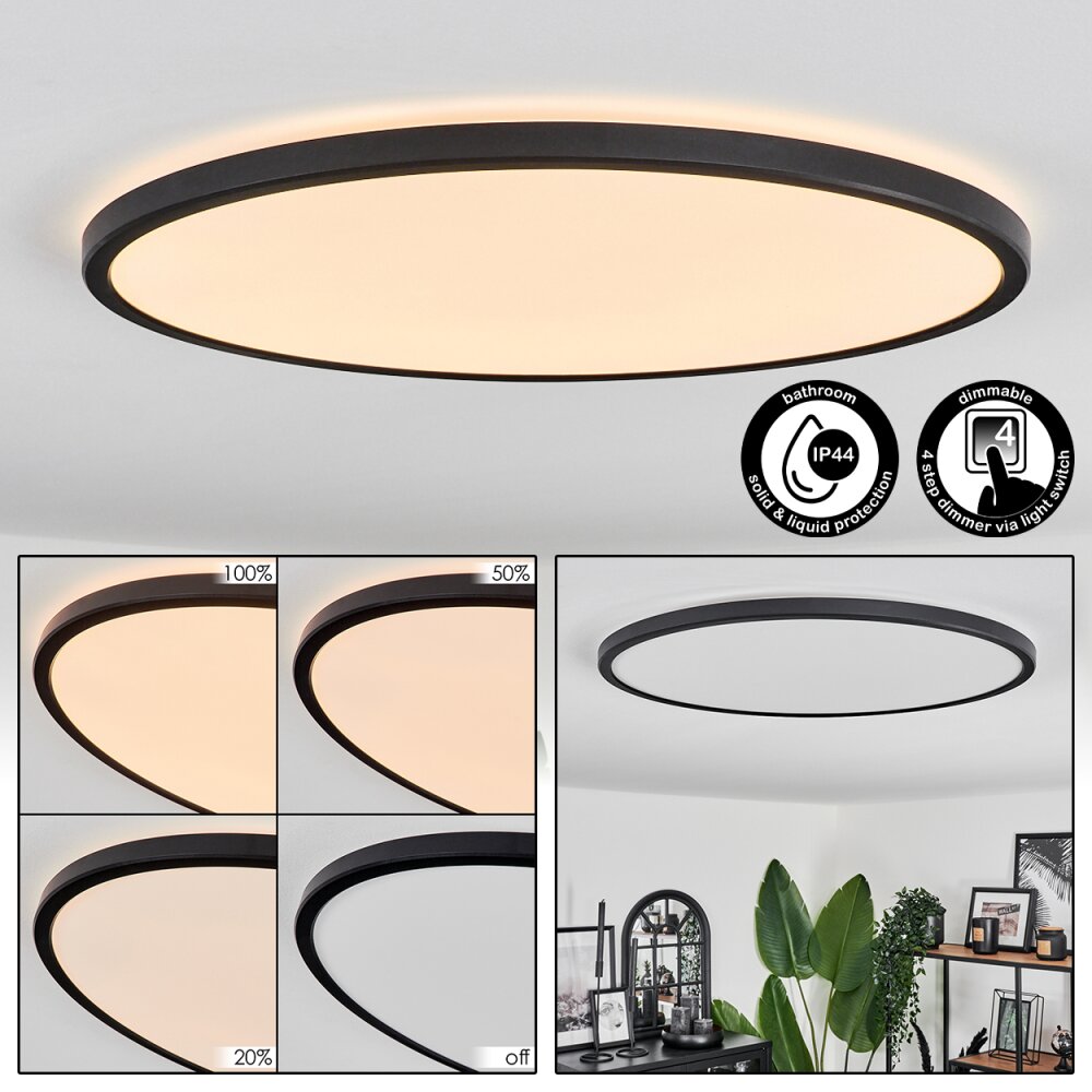 Hooper Plafondpaneel LED Zwart, 1-licht main product photo