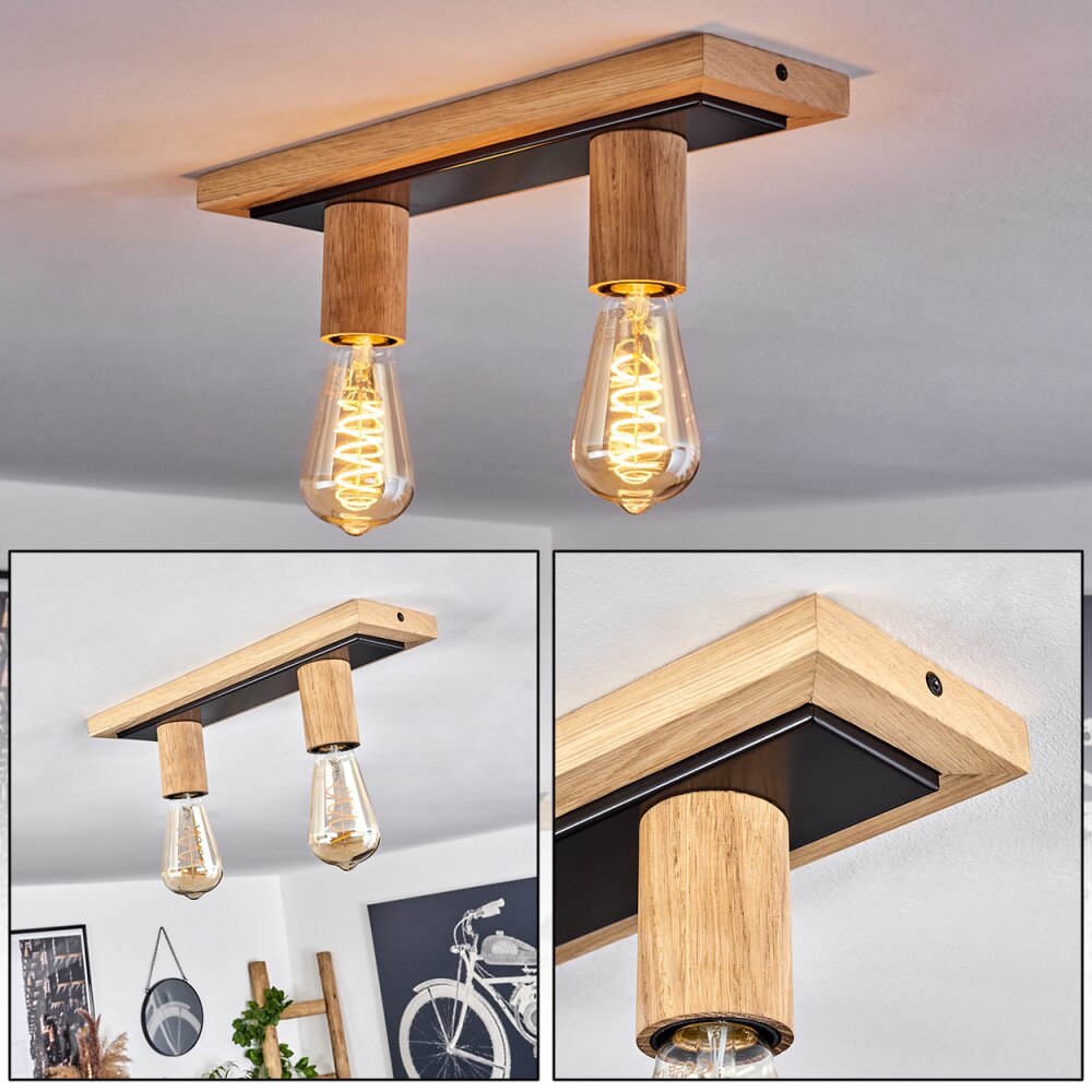 Represita Plafondlamp Bruin, Zwart, 2-lichts main product photo