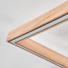 Surisultana Plafondlamp LED Hout licht, Zwart, 2-lichts