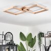 Surisultana Plafondlamp LED Hout licht, Zwart, 2-lichts