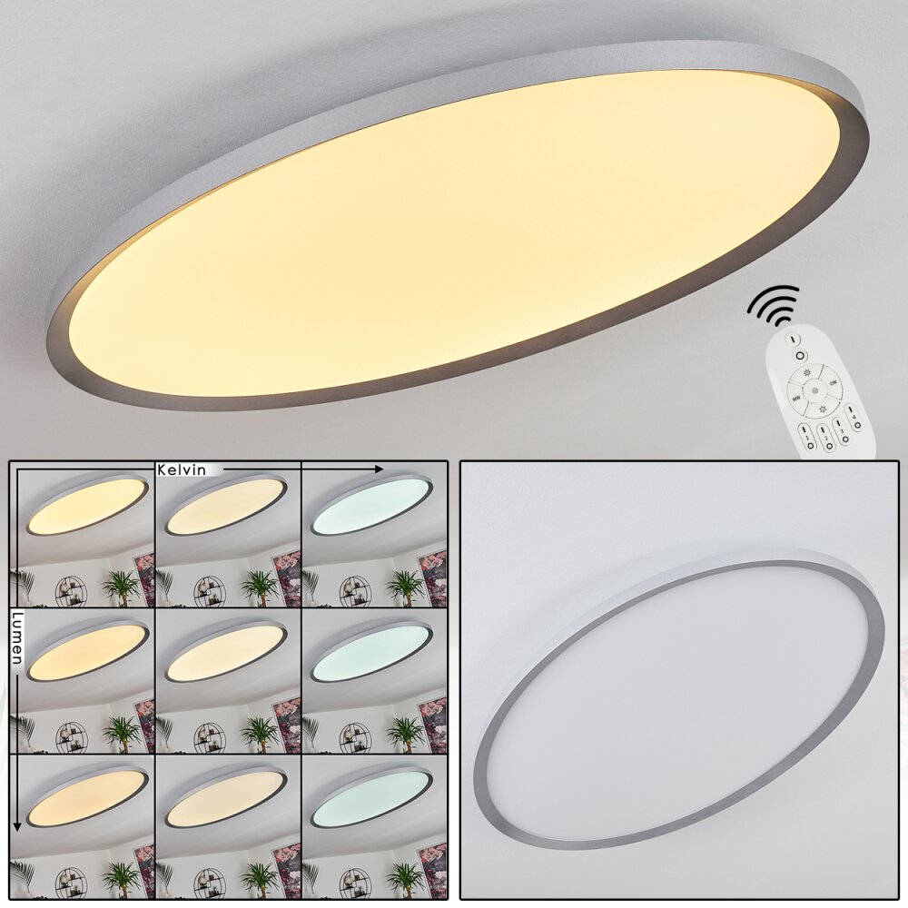 Kombito Plafondpaneel LED Zilver, Wit, 1-licht, Afstandsbediening main product photo