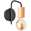 Brilliant Elyna Muurlamp Natuurlijke kleuren, Zwart, 1-licht