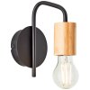 Brilliant Elyna Muurlamp Natuurlijke kleuren, Zwart, 1-licht