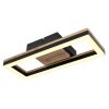 Globo BEATRIX Plafondlamp LED houtlook, Zwart, 1-licht