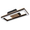Globo BEATRIX Plafondlamp LED houtlook, Zwart, 1-licht