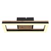 Globo BEATRIX Plafondlamp LED houtlook, Zwart, 1-licht