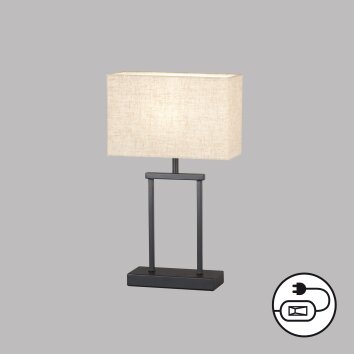 Fischer & Honsel Ann Tafellamp Zwart, 1-licht