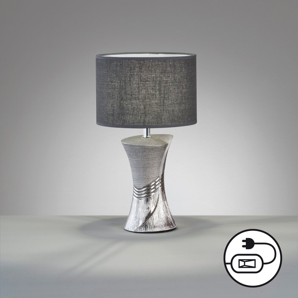 Fischer & Honsel Louis Tafellamp Zilver, 1-licht main product photo