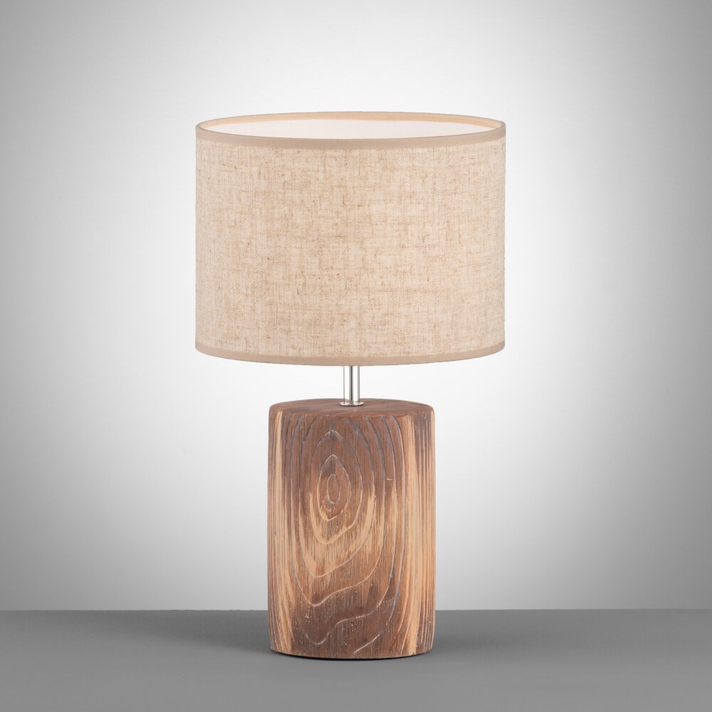 Fischer & Honsel Malik Tafellamp houtlook, 1-licht main product photo