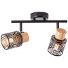 Brilliant Santy Plafondlamp Zwart, 2-lichts