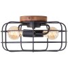 Brilliant Gwen Plafondlamp Hout donker, 2-lichts