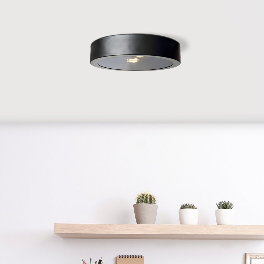 Brilliant Sandros Plafondlamp Zwart, 2-lichts main product photo