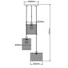 Brilliant Maze Hanglamp Zwart, 3-lichts