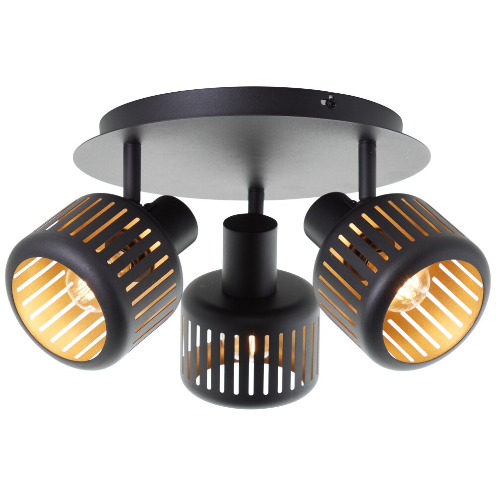 Brilliant Tyas Plafondlamp Zwart, 3-lichts main product photo