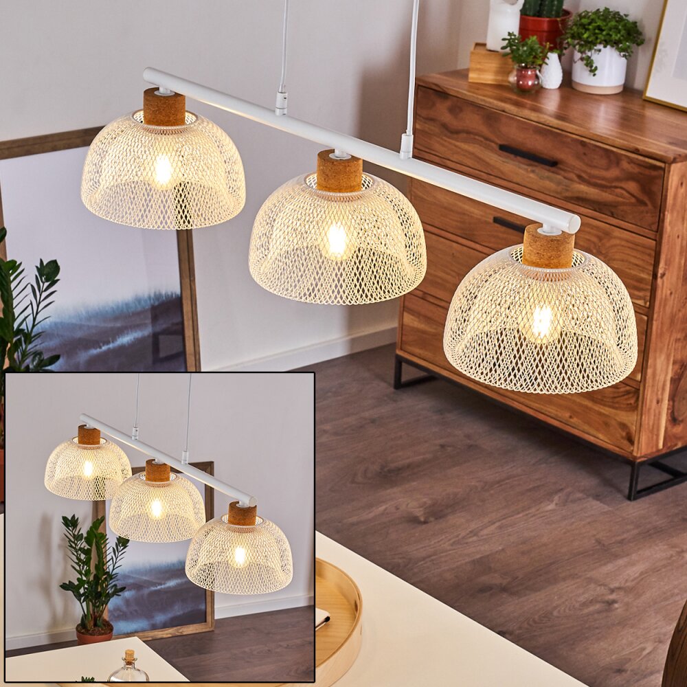 Besancon Hanglamp Bruin, Wit, 3-lichts main product photo