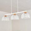 Besancon Hanglamp Bruin, Wit, 3-lichts