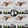 Fairburn Plafondlamp LED Bruin, houtlook, Zwart, 2-lichts