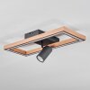 Fairburn Plafondlamp LED Bruin, houtlook, Zwart, 2-lichts