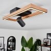 Fairburn Plafondlamp LED Bruin, houtlook, Zwart, 2-lichts