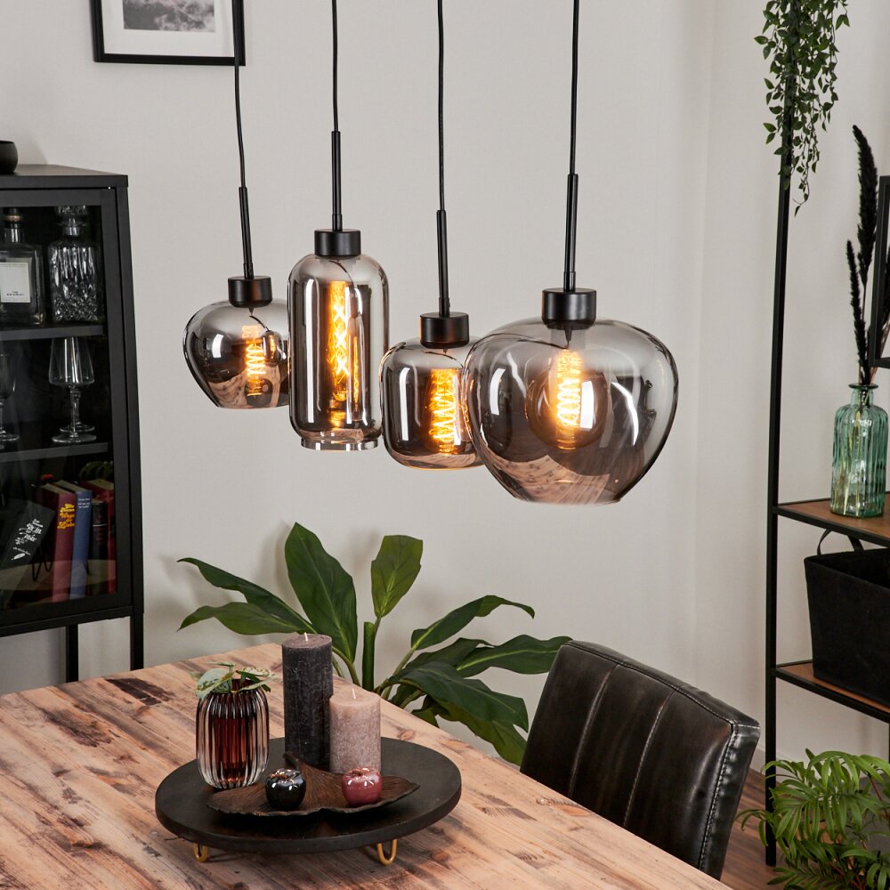 Talok Hanger Rookkleurig, 4-lichts main product photo