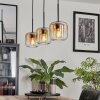 Lauden Hanger Glas 15 cm Amber, Duidelijk, 3-lichts