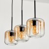 Lauden Hanger Glas 15 cm Amber, Duidelijk, 3-lichts