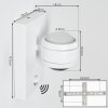 Borlo Buiten muurverlichting LED Wit, 2-lichts, Bewegingsmelder