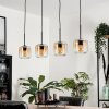 Lauden Hanger Glas 15 cm Amber, Duidelijk, 4-lichts