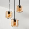 Lauden Hanger Glas 15 cm Amber, 3-lichts