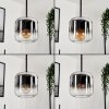 Lauden Hanger Glas 15 cm Chroom, Duidelijk, Rookkleurig, 3-lichts