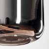 Lauden Hanger Glas 15 cm Chroom, Rookkleurig, 3-lichts