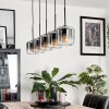 Lauden Hanger Glas 15 cm Duidelijk, Rookkleurig, 5-lichts