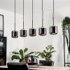 Lauden Hanger Glas 15 cm Chroom, Rookkleurig, 5-lichts