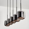 Lauden Hanger Glas 15 cm Chroom, Rookkleurig, 5-lichts