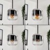 Lauden Hanger Glas 15 cm Chroom, Duidelijk, Rookkleurig, 5-lichts